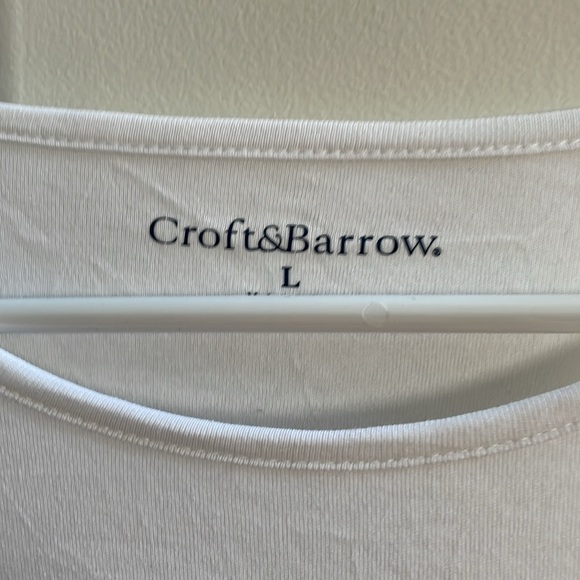NWT Croft and barrow long sleeve white T-shirt new with tags size large - Picture 2 of 5